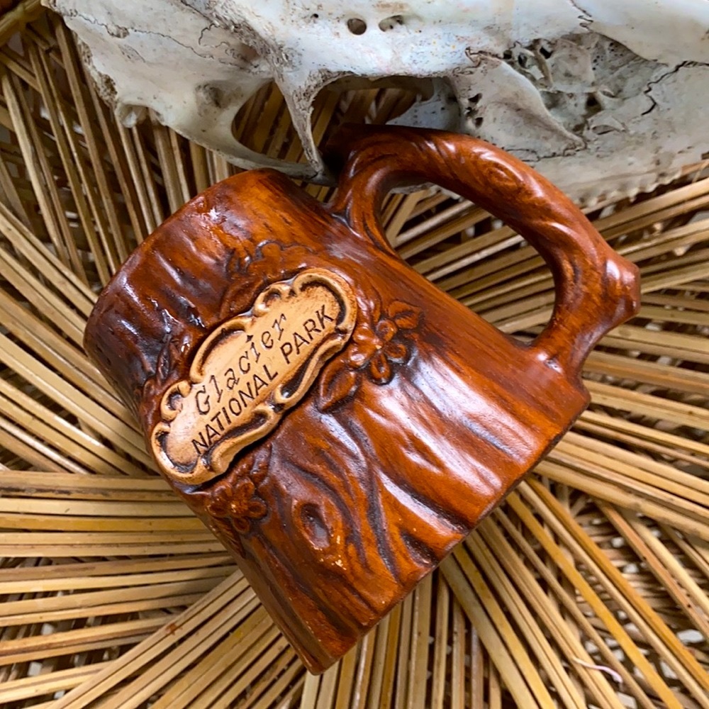 Vintage Glacier National Park Treasure Craft Mug